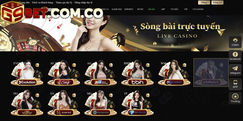 Những game cược hot tại DG casino G9BET